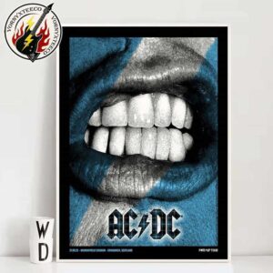 ACDC Edinburgh Scotland 2025 Concert Poster At Murrayfield Stadium On August 21st PWR UP Tour 2025 Home Decor Poster Canvas