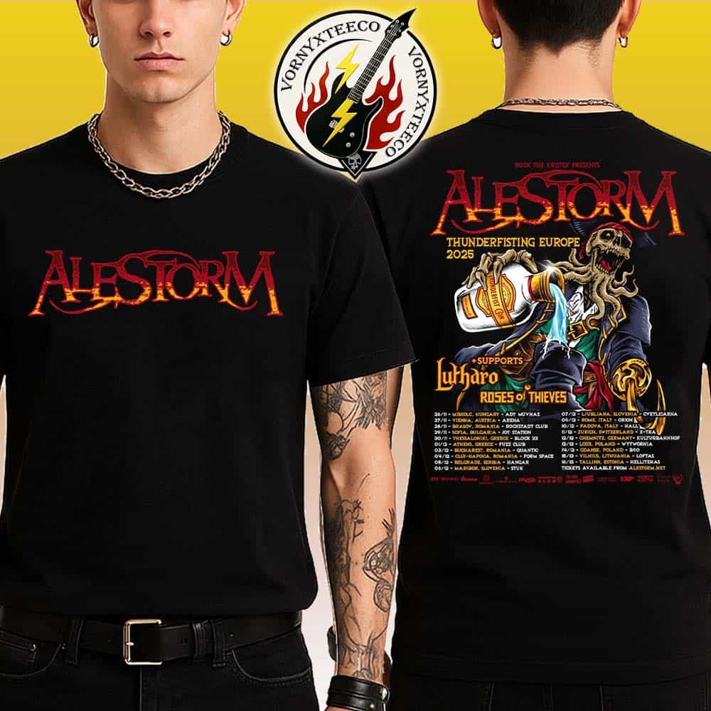 Alestorm Thunderfisting Europe Tour 2025 Dates List For November And December Kicks Off In Miskolc Hungary On November 26 Unisex T-Shirt