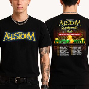 Alestorm United Sates Of America 2025 Tour Dates List Kick Off On September 12th In Nashville TN With Gloryhammer And Glyph T-Shirt
