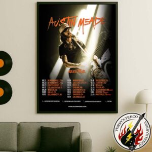 Austin Meade 2025 Tour Cities List Start In New Braunfels TX On August 21th Wall Decor Poster Canvas