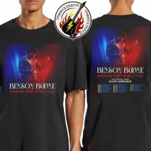 Benson Boone American Heart World Tour 2025 Cities List For August And September 2025 Two Sided Print Unisex T-Shirt