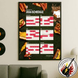 Boston Red Sox MLB 2026 Regular Season Schedule Home Decor Poster Canvas