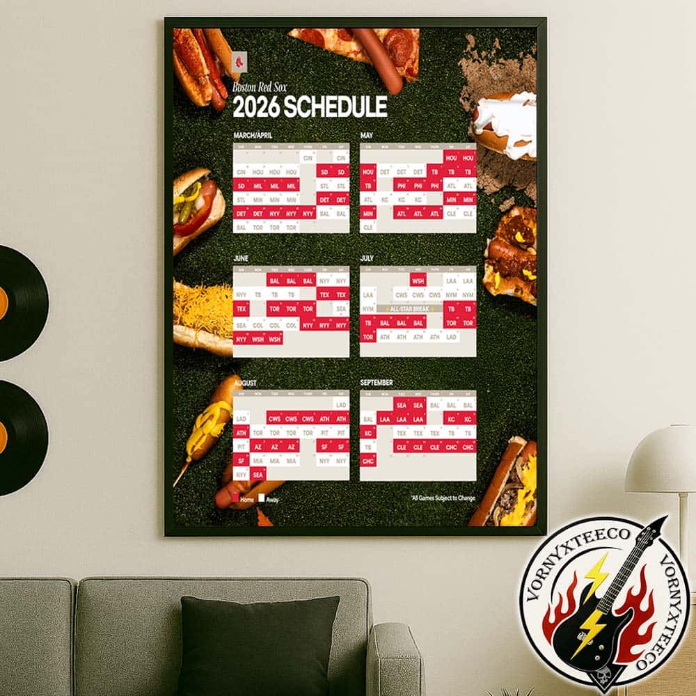 Boston Red Sox MLB 2026 Regular Season Schedule Home Decor Poster Canvas Boston Red Sox MLB 2026 Regular Season Schedule Home Decor Poster Canvas
