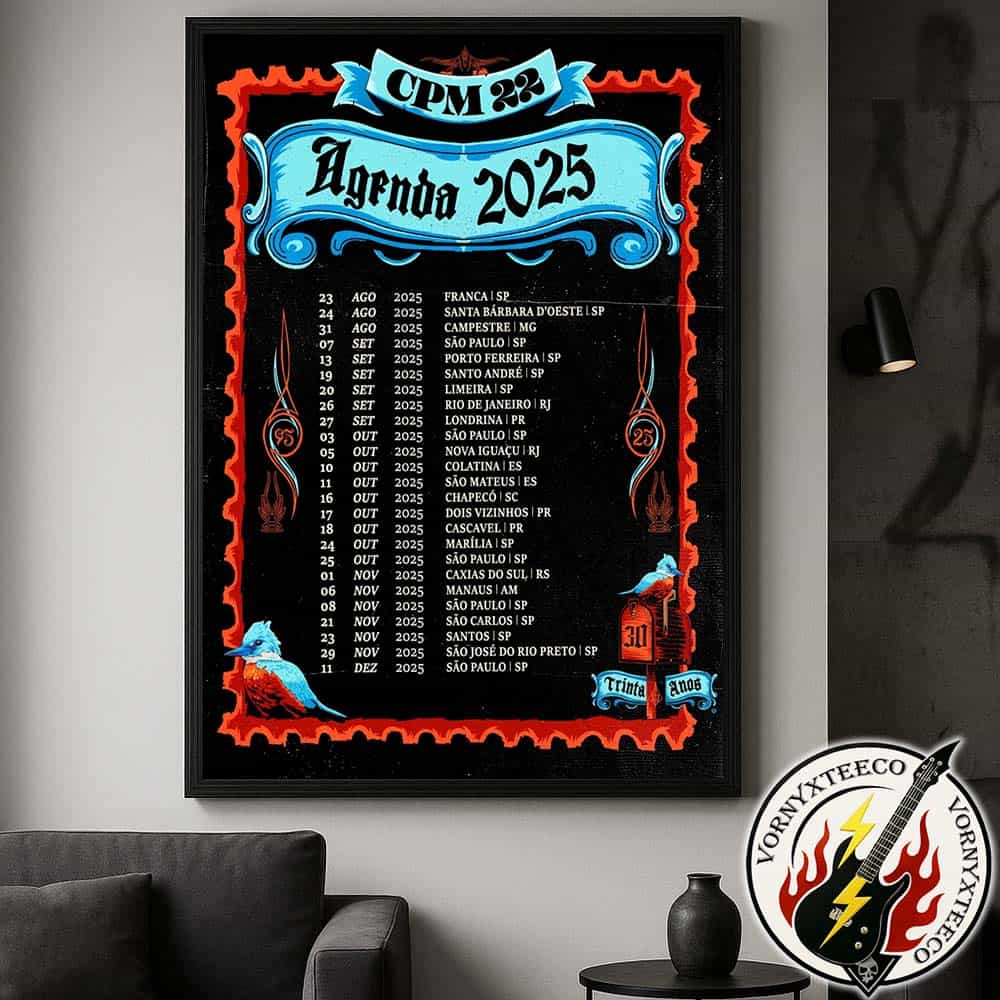 CPM 22 Band Agenda 2025 Dates List Kicks Off In Franca SP At Franca Rock Festival On August 23 2025 Home Decor Poster Canvas