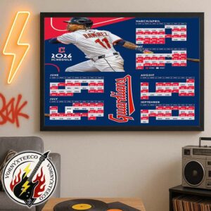 Cleveland Guardians MLB 2026 Regular Season Schedule Home Decor Poster Canvas