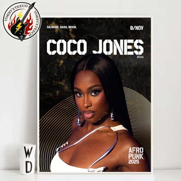 Coco Jones Salvador Bahia Brasil Show Poster At Afropunk 2025 On November 8 2025 Home Decor Poster Canvas