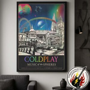 Coldplay Music Of The Spheres Poster Collection In London UK On 22nd 23rd 26th 27th And 30th August And 3rd 4th 7th And 8th September 2025 At Wembley Stadium Poster Canvas