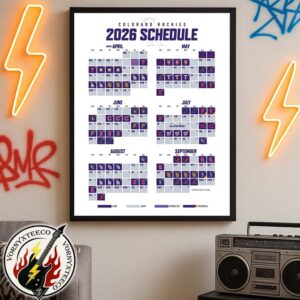 Colorado Rockies MLB 2026 Regular Season Schedule Home Decor Poster Canvas