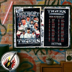 Detroit Tigers MLB 2026 Regular Season Schedule Home Decor Poster Canvas