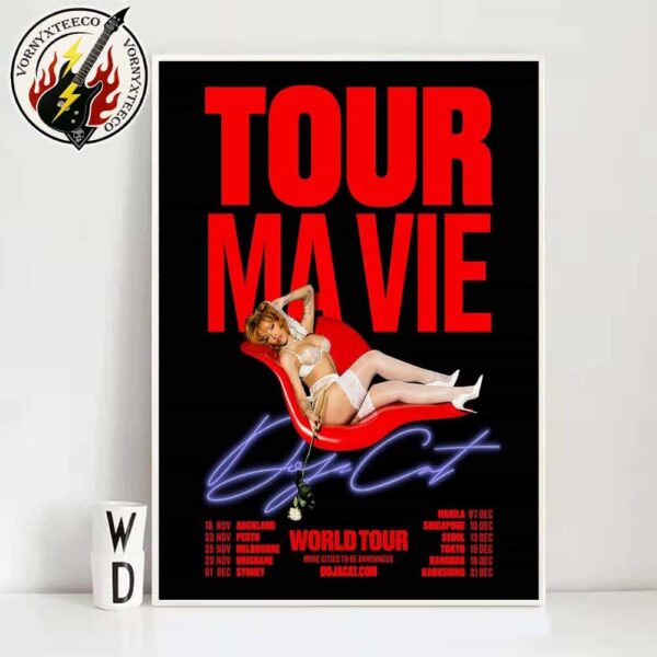 Doja Cat Ma Vie World Tour 2025 Cities List For November And December Kicks Off In Auckland On November 18 Home Decor Poster Canvas