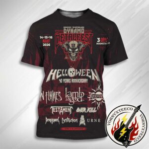 Dynamo Metalfest 2026 Helloween 40 Years Anniversary In Eindhoven NL 3 Days Mainstage On August 14th 15th 16th All Over Print T-Shirt