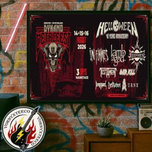 Dynamo Metalfest 2026 Helloween 40 Years Anniversary In Eindhoven NL 3 Days Mainstage On August 14th 15th 16th Wall Decor Poster Canvas