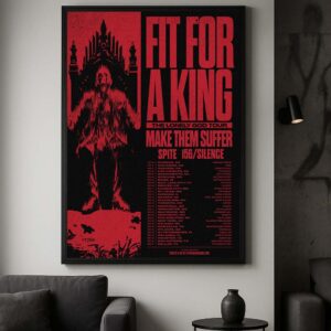 Fit For A King The Lonely God Tour 2025 Dates List Start In Phoenix AZ On October 30 Home Decor Poster Canvas