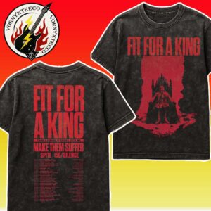Fit For A King The Lonely God Tour 2025 Dates List Start In Phoenix AZ On October 30 Two Sided Print Washed T-Shirt