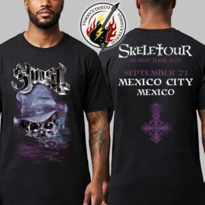 Ghost Skeletour World Tour 2025 Mexico City MX Merch Tee At Palacio de los Deportes On September 23 2025 Unisex T-Shirt