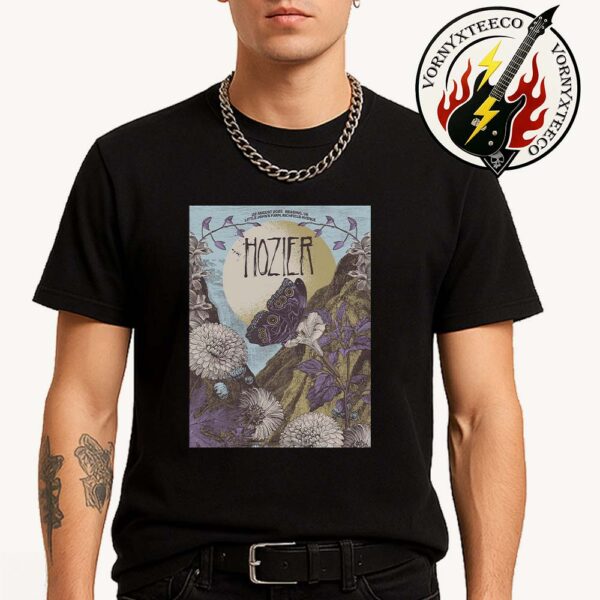 Hozier Unreal Unearth Tour 2025 Music Poster On August 22 In Reading UK At Little John Farm Richfield Avenue Black T-Shirt