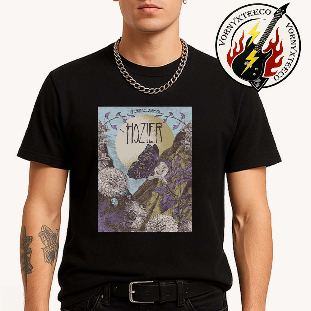 Hozier Unreal Unearth Tour 2025 Music Poster On August 22 In Reading UK At Little John Farm Richfield Avenue Black T-Shirt Hozier Unreal Unearth Tour 2025 Music Poster On August 22 In Reading UK At Little John Farm Richfield Avenue Black T-Shirt