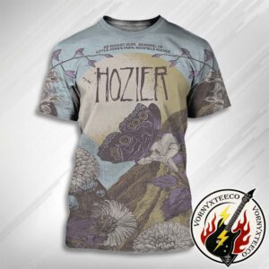 Hozier Unreal Unearth Tour 2025 Show Poster In Reading UK At Little John Farm Richfield Avenue On August 22 All Over Print T-Shirt