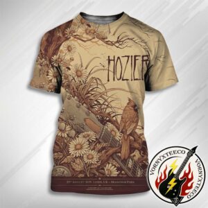 Hozier Unreal Unearth Tour 2025 Tonight Poster In Leeds UK At Bramham Park On August 23rd All Over Print T-Shirt