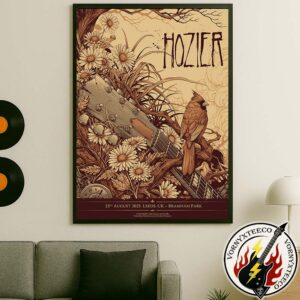 Hozier Unreal Unearth Tour 2025 Tonight Poster In Leeds UK At Bramham Park On August 23rd Wall Decor Poster Canvas