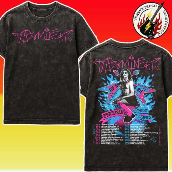 Jasmine.4.T Tranarchy World Tour 2025 Dates List Kicks Off On September 26th In Toronto ON Black Washed T-Shirt