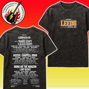 Leeds Rockstar 2025 Line Up Tee In Reading And Leeds Festival 2025 Rock Star Collection On August 21th To 24th Washed T-Shirt