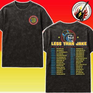 Less Than Jake Summer Circus Adult 2025 Tour Merchandise Tee Kicks Off In Atlanta GA On June 7 2025 Washed T-Shirt