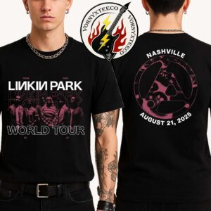 Linkin Park From Zero World Tour 2025 Merchandise In Nashville TN At Bridgestone Arena On August 21th Two Sided Print Unisex T-Shirt
