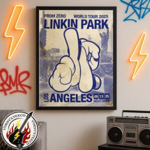 Linkin Park From Zero World Tour 2025 Music Poster On September 13th In Los Angeles CA At Intuit Dome Wall Decor Poster Canvas