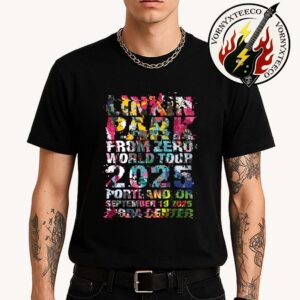 Linkin Park From Zero World Tour 2025 Poster In Portland OR On September 19th At Moda Center Art By Askew One T-Shirt