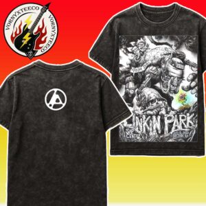 Linkin Park From Zero World Tour 2025 Poster In San Jose At SAP Center CA On September 15th Art By Jonathan Wayshack Washed T-Shirt