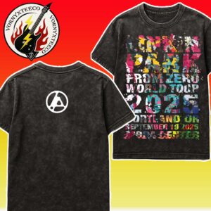 Linkin Park From Zero World Tour 2025 Poster On September 19th At Moda Center In Portland OR Art By Askew One Washed T-Shirt