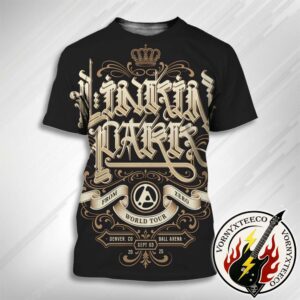 Linkin Park From Zero World Tour 2025 Show Poster In Denver CO At Ball Arena On September 3rd All Over Print T-Shirt
