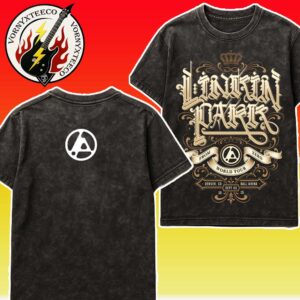 Linkin Park From Zero World Tour 2025 Show Poster In Denver CO At Ball Arena On September 3rd Two Sided Print Washed T-Shirt