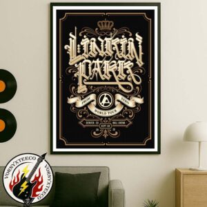 Linkin Park From Zero World Tour 2025 Show Poster In Denver CO At Ball Arena On September 3rd Wall Decor Poster Canvas