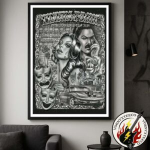Linkin Park From Zero World Tour 2025 Show Poster On September 17th In Sacramento CA At Golden 1 Center Wall Decor Poster Canvas
