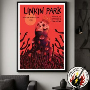 Linkin Park In Phoenix AZ From Zero Music Poster World Tour 2025 In Denver CO At Ball Arena On September 6th At PHX Arena Poster Canvas