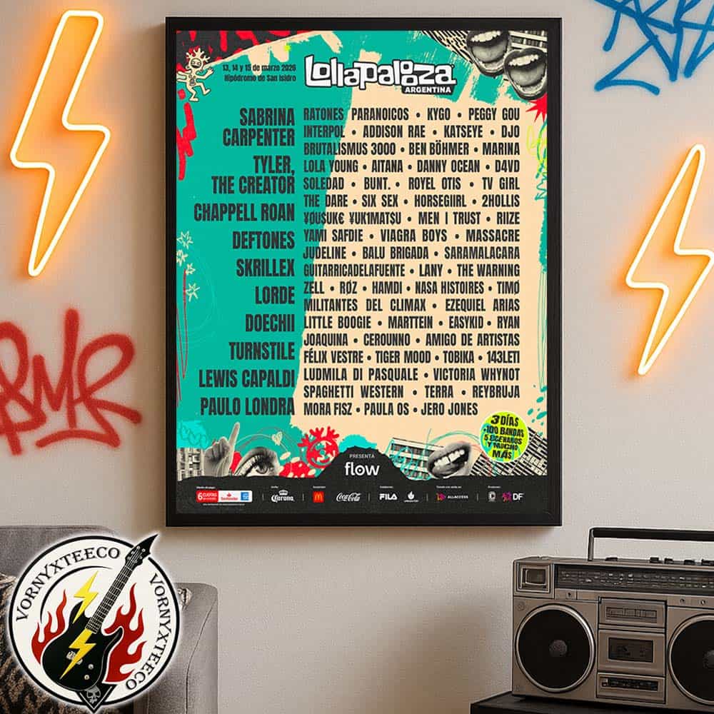 Lollapalooza Argentina Festival Music 2026 Poster Lineup At The Hipodromo De San Isidro In Buenos Aires On March 13 To 15 2026 Home Decor Poster Canvas Lollapalooza Argentina Festival Music 2026 Poster Lineup At The Hipodromo De San Isidro In Buenos Aires On March 13 To 15 2026 Home Decor Poster Canvas