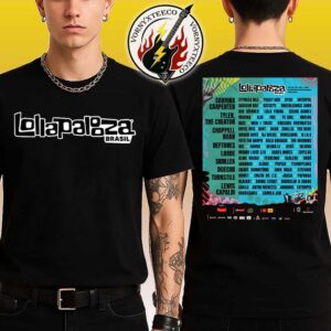 Lollapalooza Brasil Festival Music 2026 Poster Lineup At The Autodromo de Interlagos In Sao Paulo Brazil On March 20 To March 22 2026 T-Shirt