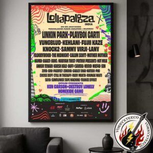Lollapalooza India Festival Music 2026 Poster Lineup At The Mahalaxmi Racecourse In Mumbai On January 24 And 25 2026 Home Decor Poster Canvas