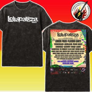 Lollapalooza India Festival Music 2026 Poster Lineup At The Mahalaxmi Racecourse In Mumbai On January 24 And 25 2026 Tee Washed T-Shirt