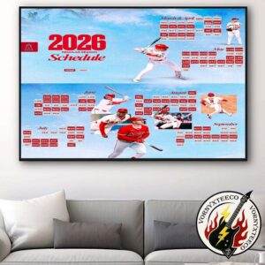 Los Angeles Angels MLB 2026 Regular Season Schedule Home Decor Poster Canvas