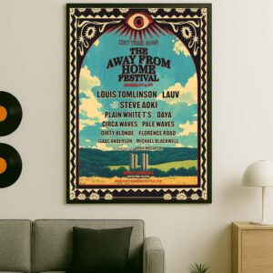 Louis Tomlinson The Away From Home Festival Poster On October 4th And 5th 2025 In Cooperstown NY At Brewery Ommegang Poster Canvas
