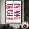 New York Mets MLB 2026 Regular Season Schedule Home Decor Poster Canvas