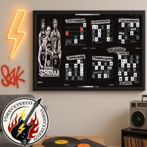 NBA Brooklyn Nets Official Schedule Season 2025-26 Wall Decor Poster Canvas