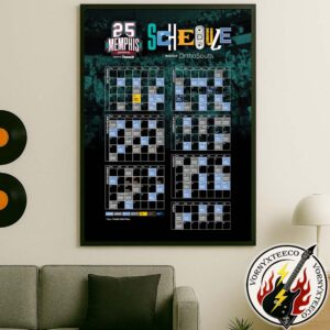 NBA Memphis Grizzlies Official Schedule Season 2025-26 Wall Decor Poster Canvas