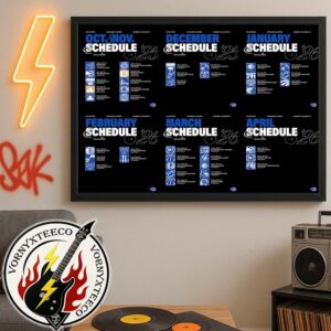 NBA Orlando Magic Official Schedule Season 2025-26 Wall Decor Poster Canvas