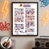 NBA Philadelphia 76ers Official Schedule Season 2025-26 Wall Decor Poster Canvas