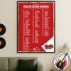 NBA Sacramento Kings Official Schedule Season 2025-26 Wall Decor Poster Canvas