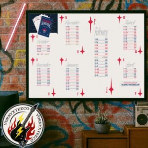 NBA Washington Wizards Official Schedule Season 2025-26 Wall Decor Poster Canvas